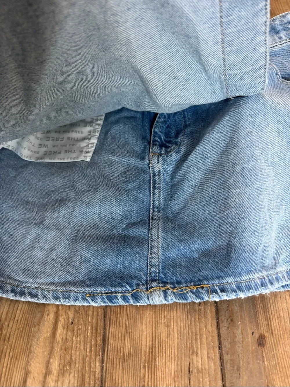 Wynne Denim Skirt Free People Light Indigo NWOT Size 30 $78